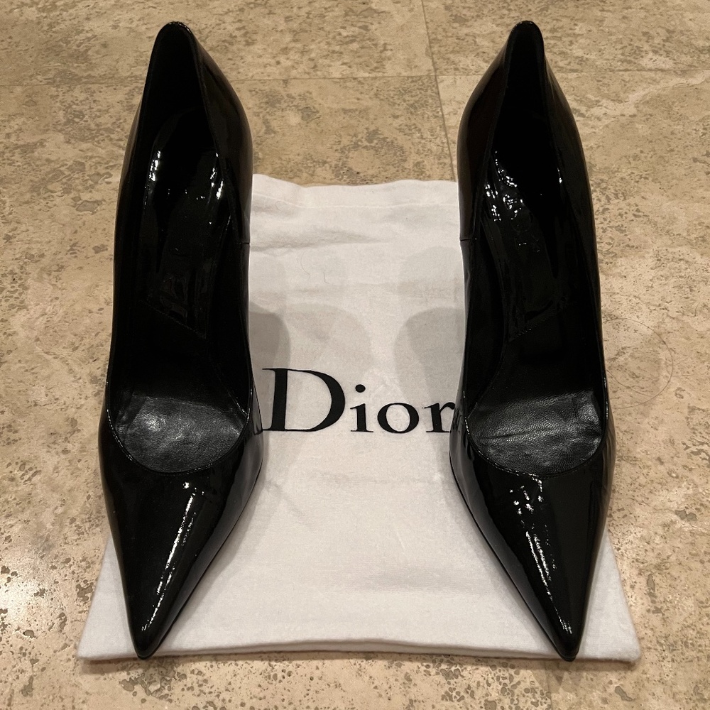 Dior Black Patent Heels